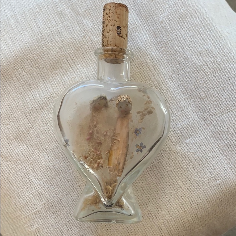 Antique heart vase